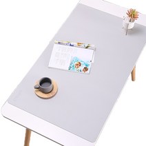 아리코 와이드 가죽 논슬립 데스크패드, 그레이
