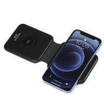 머레이코리아 맥세이프 3 in 1 듀오 고속충전기 APPLE 기기, 블랙