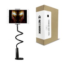 디씨네트워크 스마트폰 태플릿 겸용 자바라거치대, 블랙, 1개