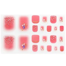 가비즈 젤 패디 네일 스티커 66p, 07 핑크톡톡조각, 3개