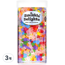 퀄리티스프링클 레인보우 스파클링 슈가, 3개, 80g