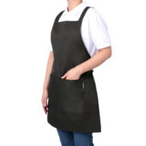 라미아스텔라 도톰한 H형 카페 바리스타 앞치마 S, 차콜, 1개