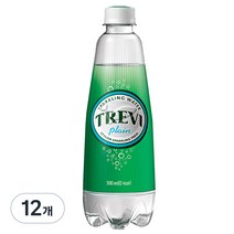 트레비 플레인 탄산수, 12개, 500ml