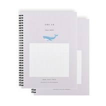 노란잠수함 3 mm 그리드노트 V.4, 그레이, 2개