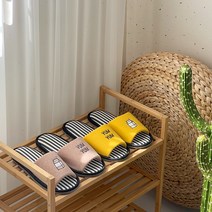 스위트홈 우유 거실화 2종 세트, 브라운, 옐로우