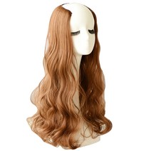 하이유니 웨이브 펌 반가발 60cm, 라이트브라운, 1개