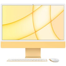 Apple 2021 아이맥 24, 옐로, M1, Apple M1 8 core, SSD 512GB, 16GB, Retina 4.5K, Gigabit Ethernet, CTO