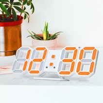촘스토리 미니 3D LED 시계 23cm, 오렌지