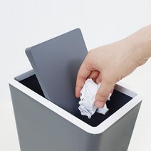 스윙 심플 무지 휴지통 10L, 그레이, 스윙휴지통10L