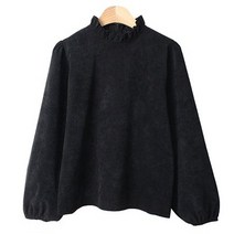 여성용 뮤리크 프릴넥 블라우스