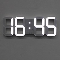 아이프리 3D LED 벽시계 45cm, 화이트