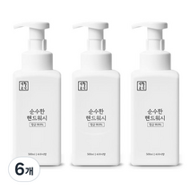 생활공식 순수한 핸드워시 파우더향, 6개, 500ml