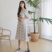 엔비룩 샐리 플라워 랩 원피스