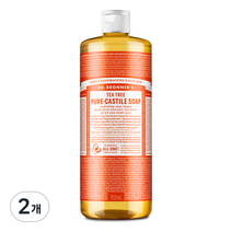 닥터브로너스 티트리 퓨어 캐스틸 솝 바디워시, 950ml, 2개