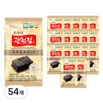 광천김 오가닉 도시락김, 4g(1개), 54개