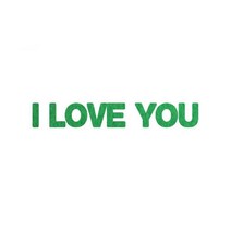 와니데코_접착이니셜 _I LOVE YOU, 그린