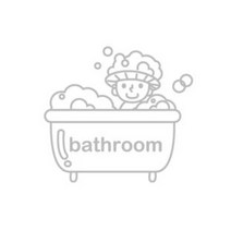 디자인수풀 SP-G730 화장실 욕조 포인트 스티커, 라이트그레이