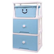 보노하우스 해피프렌즈3단 서랍장, 블루, 1세트