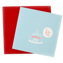 투영디자인 메시지카드 케익축하 10입, 혼합 색상