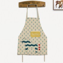 블럭마트 주방 앞치마 물방울말 소, 1개