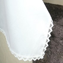 바이지미 화이트 레이스 테이블보, 6인 (110 x 200cm)