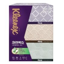 크리넥스 내추럴에센스 로션 미용티슈 3겹, 3개입, 3팩