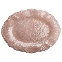 VBC까사 레이스 오발 플래터, 핑크, 1개