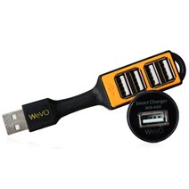 위보 WB-400 4PORT 차량용 충전기, 블랙