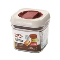 셰프웨어 스핀클리어 정사각 밀폐용기, 350ml, 1개