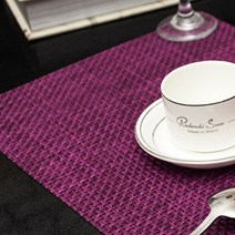 비케이 대나무인척 테이블 매트 2p, 퍼플, 45 x 30 cm