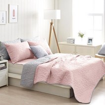 더자리 에코 항균 마이크로 누빔 이불 앤 스프레드, 믹스핑크라떼