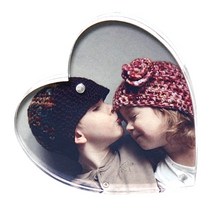 쿠 하트 인테리어 아크릴 스텐딩 자석액자, 투명