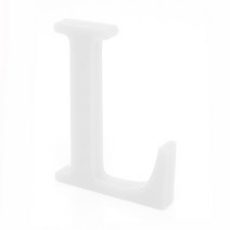 쿠 홈 인테리어 소품 스텐딩 이니셜 02, L (화이트)