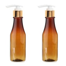 병도매닷컴 AR 200 용기 + 디스펜서 세트, 용기(갈색), 캡(골드), 2개입