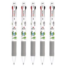 자바펜 랜드마크 초저점도 3색 볼펜 0.7mm, 제주, 5개