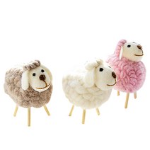 티즈트레이딩 소풍 양 인형 3종 세트, 화이트, 핑크, 브라운