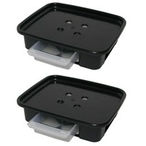 플라팜 직사각 화분받침대 1호 2p, 블랙