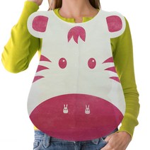 캐프런 실속 위생 앞치마 A타입, 얼룩말 분홍, 40매입