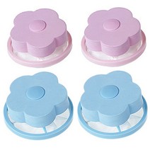 리버그린 플라워 세탁거름망 핑크 2p   블루 2p, 4개, 1세트
