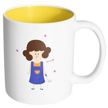 핸드팩토리 나의가족 엄마 머그컵, 옐로우, 1개
