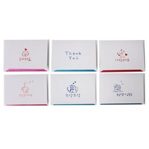 솜씨카드 고급 미니카드 6종세트, 혼합 색상, 1세트