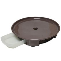 심폼 원형 화분 받침대 + 서랍식 물받이, 브라운