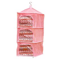 노마드캠핑 비비드 식기건조망 사각 4단 핑크 + 파우치, 1개