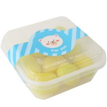 황씨네도시락 450 정사각 내열도시락 + 곰원형바스티커, 1세트, 450용기 8p + 뚜껑 8p + 곰원형바스티커8p