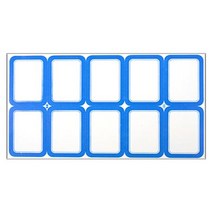 블루마토 사각 라벨 스티커 5 58p, 파랑, 2개입