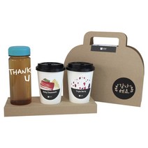1AM 쥬뗌므 프리미엄 크라프트 THANK U 하늘뚜껑 보틀 블랜딩차세트, 크라프트 패키지 + 티백세트(테이크아웃잔 2p + 루비 캐모마일 3p + 트리플 베리 3p) + THANK U 보틀 스티커 + 트라이탄 보틀 + 감사해요 패키지 스티커, 1세트