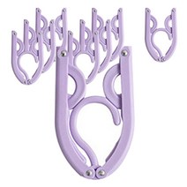리버그린 여행용 접이식 옷걸이, 퍼플, 8개입