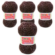 행복뜨기 노블레스 울 뜨개실 50g x 4p, 507 초코렛