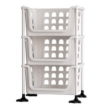 보노하우스 오픈 스텝 바스켓 3단, 화이트, 1개