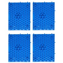 리빙듀오 조립식 발지압 매트, 4개입, 블루